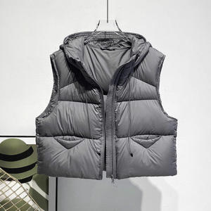 <span class=keywords><strong>Chaleco</strong></span> de <span class=keywords><strong>Plumas</strong></span> de Alta Gama para <span class=keywords><strong>Mujer</strong></span>, 90% Plumón, Estilo Invernal, con Capucha y Bolsillos, Grueso y Abrigado - Product Image 3