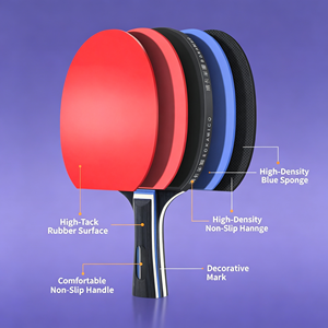 Usapa Approved Factory Price T700 Raw Carbon Fiber Gqk <b>Table</b> <b>Tennis</b> Racquet 150*255mm Full Wood Long Pimples Horizontal Grip - Product Image 6