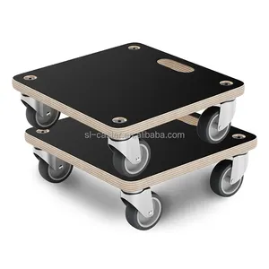40x40cm Square Pallet Dolly with Anti-slip transport trolley easy-moving 250kgs heavy duty plywood board funiture transporter