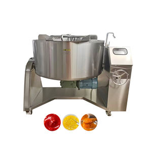 Olla de <span class=keywords><strong>caramelo</strong></span> y mermelada <span class=keywords><strong>con</strong></span> agitador inclinable, máquina de cocción a vapor <span class=keywords><strong>con</strong></span> mezclador y camisa de calentamiento - Product Image 4