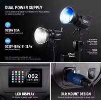 Luz de Video NEEWER FS300C RGB de 300W con Montura Bowens para Fotografía y Transmisión en Vivo para Grabación de Video