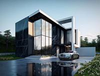 Villa préfabriquée moderne de haute qualité de la marque Jieke, structure en acier léger, modèle pour la vie de famille