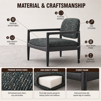 Fauteuil individuel décontracté de style designer pour salon, villa, balcon, bureau à domicile, moderne, fait main, minimaliste italien, chaise YOKO