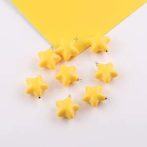 Cuentas acrílicas en forma de estrella 3D de colores dulces para la fabricación de joyas y accesorios DIY - Product Image 4