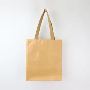 Toptan özel geri dönüştürülmüş Kraft kağıdı çanta çin alışveriş için