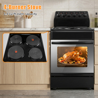 Kompor Gas Listrik Profesional Multifungsi 7000W 20 Inci Besi Hitam 220V dengan Oven