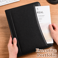 Portafolio de Cuero A4 Personalizado con Cierre, Bolsillo Interior con Cierre, Ranuras para Tarjetas, Portadocumentos con Logotipo para Reuniones de Negocios
