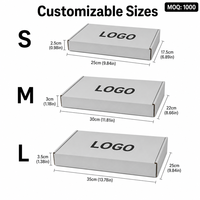 Individuelles Logo Industrielle Hellgraue Flache Wellpappe-Versandbox Umweltfreundliche Recycelbare Versandverpackung für Werkzeuge und Hardware