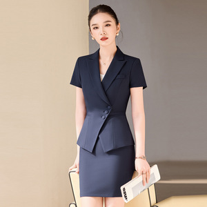 Women's Summer Suit Set Short Sleeve Thin Professional Formal Wear For Office <b>Work</b> Commute Interviews - Product Image 2