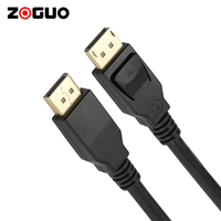 Câble DP 1.4V 8K/60Hz HDR, conducteur en cuivre sans oxygène, plaqué or, coque en PVC noir ABS pour ordinateur portable/HDTV/projecteur/moniteur/DVD