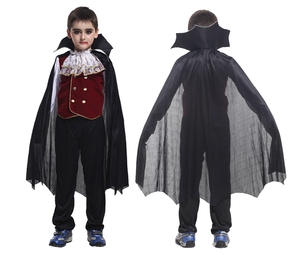 Costumes d'Halloween pour enfants, série Vampire, horreur, elfe, garçon, cosplay, fantôme, polyester, vente en gros, haute qualité - Product Image 3