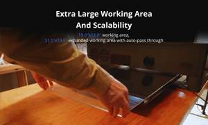 Graveur laser CO2 AtomStack Hurricane 55W avec caméra intégrée 5MP, machine de gravure de bureau intelligente à grille nid d'abeille pour la découpe d'acrylique et de verre - Product Image 5