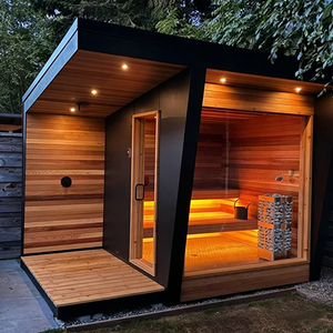 Kits de Sauna para Exteriores para Seis Personas, Diseño Exterior Estilo <span class=keywords><strong>Hobbit</strong></span>, Construcción Duradera, Sauna de Lujo para Jardín y Hogar, Estilo Finlandés - Product Image 1