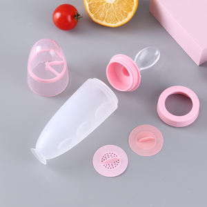 맞춤형 휴대용 피더 실리콘 짜기 아기 병 실리콘 숟가락 아기 수유 숟가락 - Product Image 6
