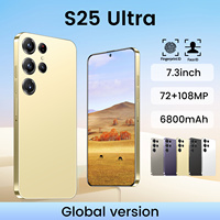 Smartphone Original S25 Ultra Berkualitas Tinggi 16GB+1TB Deca Core Layar 7.3 Inci HD 120Hz OLED Tidak Terkunci 5G Android 14.0 Dual SIM Pengisian Cepat 100W