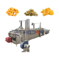 Automatische Doorlopende Transportband Falafel Fry Voedselverwerkende Lijn Donut Friteuse Weegbree Chips Schnitzel Frituur Machine