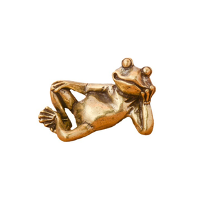 Золотая жаба орнамент латунная твердая статуя жабы игрушка креативная Античная игра лягушка статуя ладана пробка. - Product Image 5
