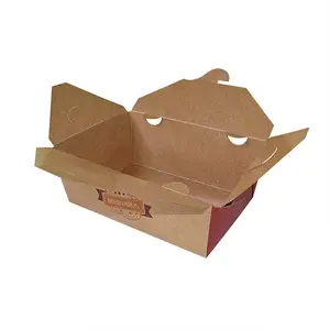 סיטונאי להוציא צ 'יפס מטוגן עוף אריזת מזון קופסא מותאם אישית לוגו מודפס