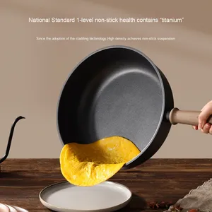 Juegos de utensilios de cocina antiadherentes de titanio <span class=keywords><strong>Carote</strong></span>, uso en estufas de inducción y gas, sartén antiadherente de titanio con tapa de vidrio de silicona - Product Image 3