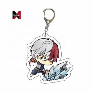 Porte-clés en acrylique <span class=keywords><strong>My</strong></span> <span class=keywords><strong>Hero</strong></span> <span class=keywords><strong>Academia</strong></span> avec design chibi, double face, transparent, à suspendre au sac à dos, neuf - Product Image 3