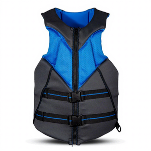 Gilet de sauvetage en néoprène pour adulte, gilet d'impact pour sports nautiques avec boucles à dégagement rapide et fermeture éclair frontale pour le wakeboard et le jet ski - Product Image 1