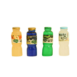 Korean Juice <b>Bottle</b> Resin <b>Miniature</b> 3D Model For DIY Phone Case Earrings Pendant Craft Art Collectible - Product Image 1