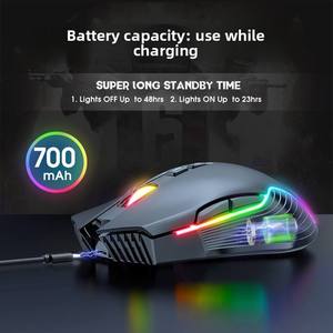 Ratón Inalámbrico para Juegos <span class=keywords><strong>Onikuma</strong></span> <span class=keywords><strong>CW905</strong></span> 2.4G, Recargable por USB, RGB Brillante, Ergonómico de 7 Botones para Esports - Product Image 4