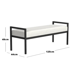 Meubles de chambre à coucher de salon moderne nordique touffeté Teddy tissu Sherpa Boucle <span class=keywords><strong>pied</strong></span> tabouret pouf banc - Product Image 4