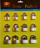 Mini pas cher petit 20mm * 12 pièces ensemble de cadenas en laiton à Yiwu marché serrures serrure à bagages cadenas en laiton