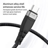 Cable USB-C de Carga Rápida Miccell 2.4A para iPhone, Computadora e Impresora - Aleación de Aluminio, Opciones de Longitud de 1M/2M/3M