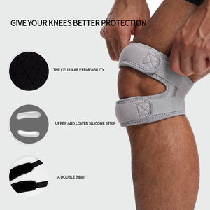 2172 # Verstellbarer Neopren-Doppelpatella-Knieband-Doppels chutz stabilisator zur Linderung von Basketball-und Laufs ch merzen - Product Image 3