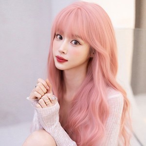 Wholesale 60cm Long Pink Body Wave <strong>Lolita</strong> <strong>Wig</strong> New Beautiful Fashion Synthetic Anime Halloween Party Cosplay <strong>Wig</strong> For Women - Product Image 2