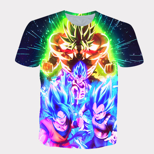 T-shirt 3D de haute qualité pour l'été, t-shirts d'anime japonais, hauts pour hommes, streetwear, t-shirt Super <span class=keywords><strong>Saiyan</strong></span> élégant, t-shirts Goku - Product Image 1