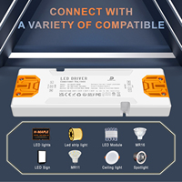 Dusktec yüksek güç 15W 30W 60W Led aydınlatma trafo Dc12V 24V Led sürücüleri güç kaynağı