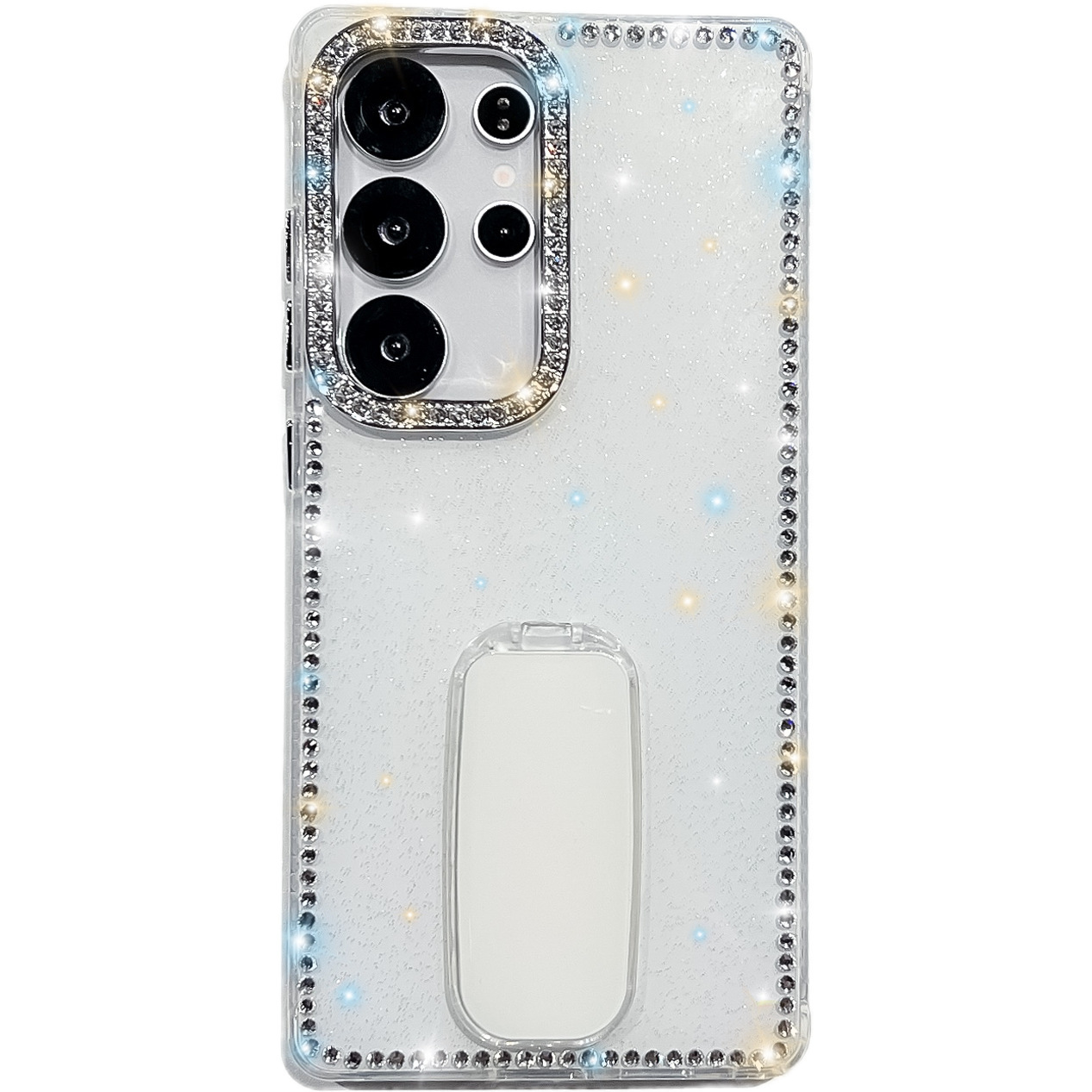 Supporto per specchio bianco glitterato