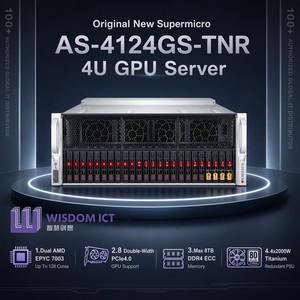 Serveur GPU Supermicros AS-4124GS-TNR 4U, double processeur AMD EPYC 7003, prise en charge de 8 GPU, 24 DIMM DDR4, serveur GPU pour l'apprentissage profond et l'IA - Product Image 1