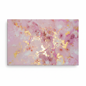 <b>Pink</b> and Gold Marble Canvas Art: Elegant Alcohol Ink Print,<b>WRAPPED</b> CANVAS - Product Image 2