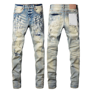 Fabricantes de Ropa de Mezclilla para Hombre, Jeans Personalizados en Blanco Crudo y Azul, Jeans Bordados para Hombre, Pantalones de Mezclilla Negros para Hombre - Product Image 5