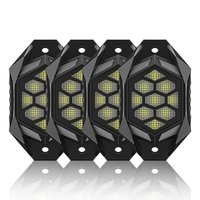 Kit de Luces LED RGBW Multicolor para Autos, 4 Unidades, con Control por Aplicación, para Iluminación Inferior