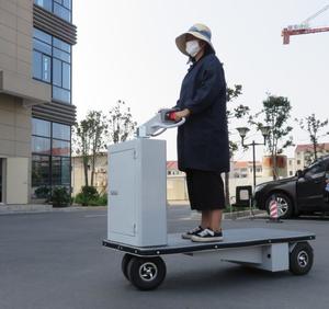 Four-Wheel Flatbed Electric Trolley Truck with Platform <strong>Cart</strong> for Hand <strong>Carts</strong> &amp; Trolleys - Product Image 4