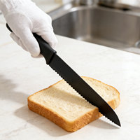 Ensemble de couteaux de cuisine Chef Star en acier inoxydable 5 pièces, manche antidérapant en PP ambidextre, lames revêtues, durables pour une coupe de précision