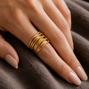 Anello a strati minimalista di tendenza per dito - Product Image 2