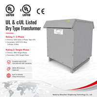 Transformador de Aislamiento Trifásico Tipo Seco de 380 a 220 Voltios, Reductor de Voltaje de 10kva, 15kva, 25kva, 30kva, 45kva, 380v a 220v con Certificación UL CUL