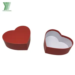 Papier rouge personnalisé promotion de la Saint-Valentin chocolat et boîtes d'emballage de fleurs pas cher en gros emballage boîte en forme de coeur