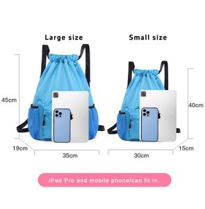 Nhà cung cấp khuyến mãi thời trang polyester không thấm nước dây kéo phòng tập thể dục Ba lô cho Unisex Thể Thao biểu tượng tùy chỉnh in 20-38l - Product Image 2