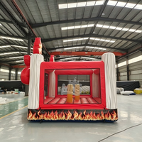 Château gonflable pour enfants en forme de camion de pompier, maison de saut gonflable d'extérieur pour événements de carnaval
