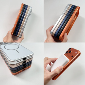 Coque de téléphone de luxe à chargement magnétique sans fil pour iPhone 17 Air 13 14 15 16 Pro Max, couleur unie, grande fenêtre, antichoc - Product Image 2