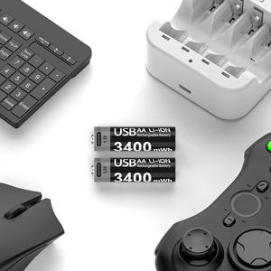 Fabricantes de baterías de China 1,5 V AA 3400mWh adecuado para cerradura inteligente juguete pequeños electrodomésticos USB batería de iones de litio recargable - Product Image 6