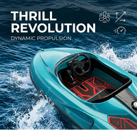 Kart électrique 15KW à prix réduit, bateau à jet turquoise, bateau à moteur, bateau rapide, croiseur aquatique
