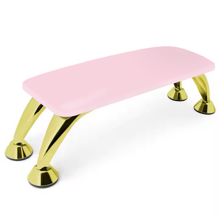 Wholesale Low Moq Nail Stand Arm Rest Pink Pu Leather Nail Art Cushion Nail Hand Rest Fit For Feet And Hand Use